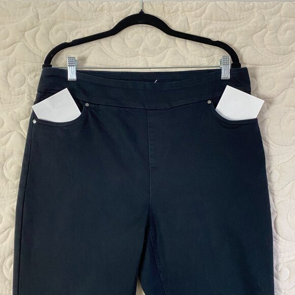 Up! Pull on Jeans Black Straight Leg High Rise Size 12 - Picture 5 of 11